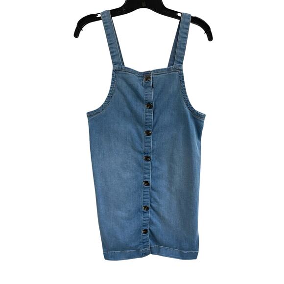 Therabouts Girls Overall Denim Dress Size 16 Button Front Jean Jumper Casual - Picture 1 of 6